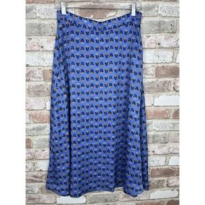 Ann Taylor Floral Midi Skirt Side Zip Sz 2 Feminine Romantic